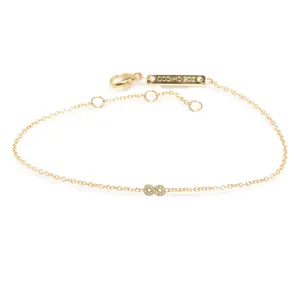 14k Itty Bitty Diamond Infinity Bracelet