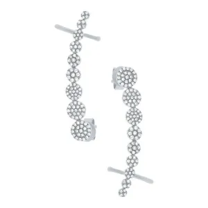 14k White Gold Diamond Ear Crawlers