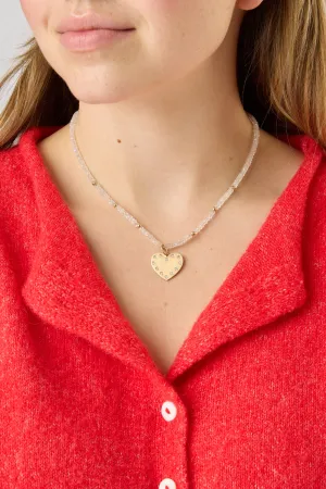 14KY Heart Charm with 12 Diamonds
