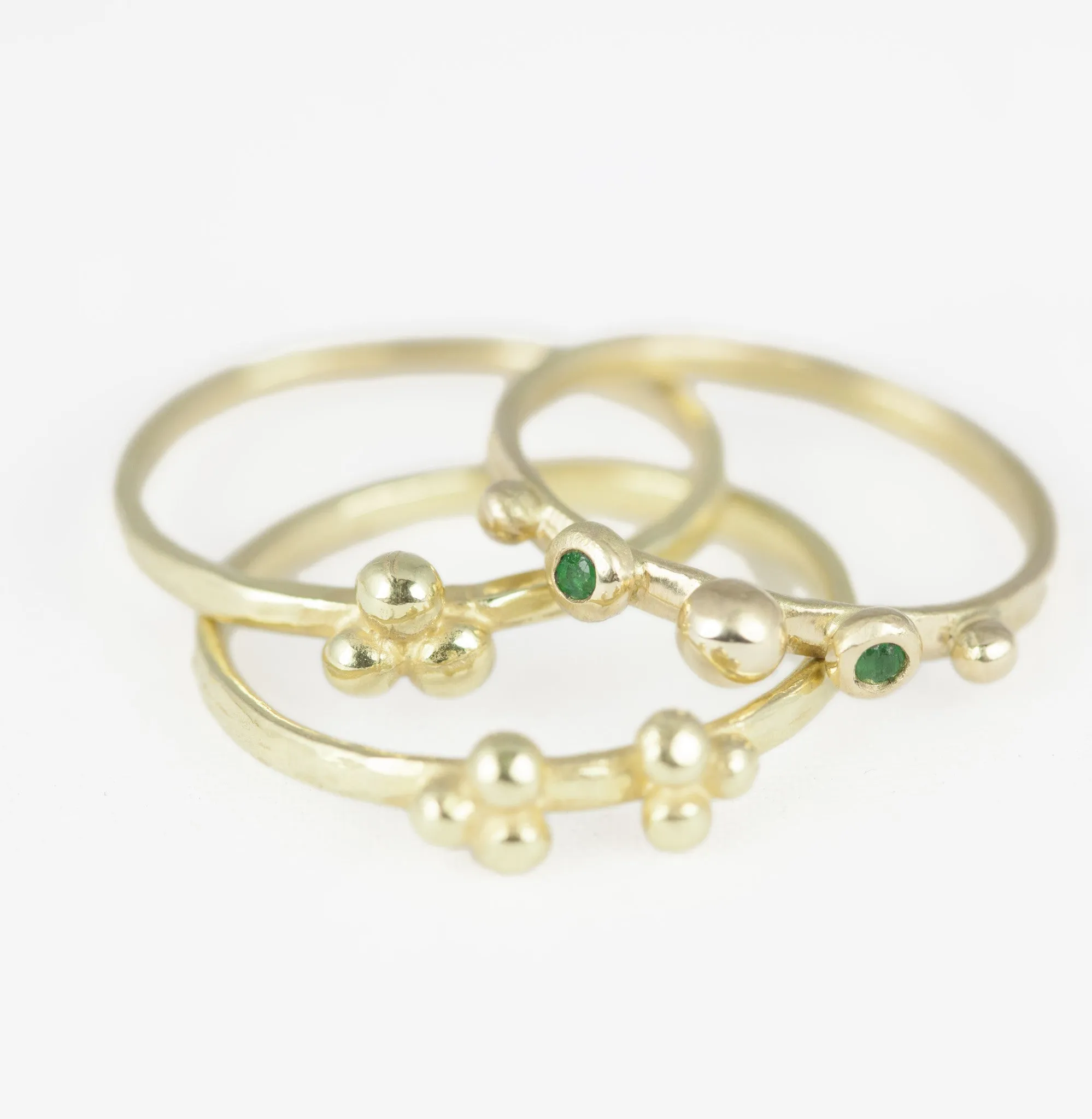 18ct Gold Delicate Nell Granulation Ring