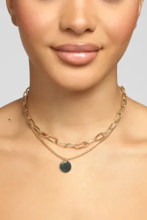 2 Chains Necklace - Gold