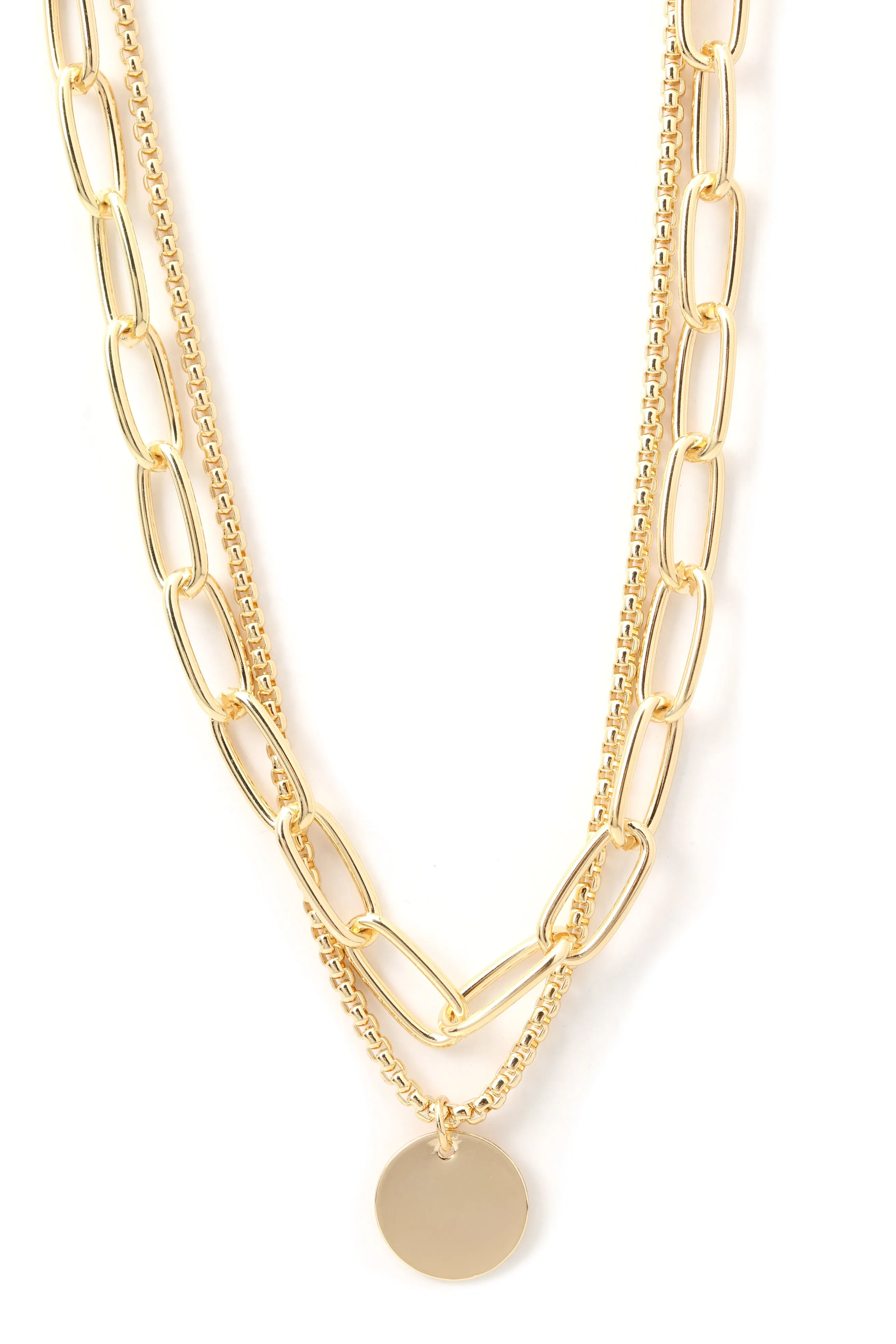 2 Chains Necklace - Gold