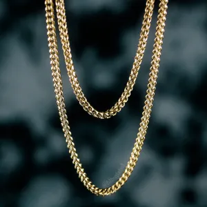 2.5mm Franco Box Chain in Gold