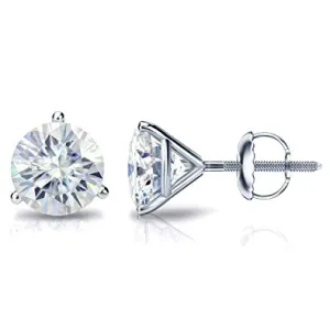 .75CTW Round Brilliant Diamond Stud Earrings - J/I1