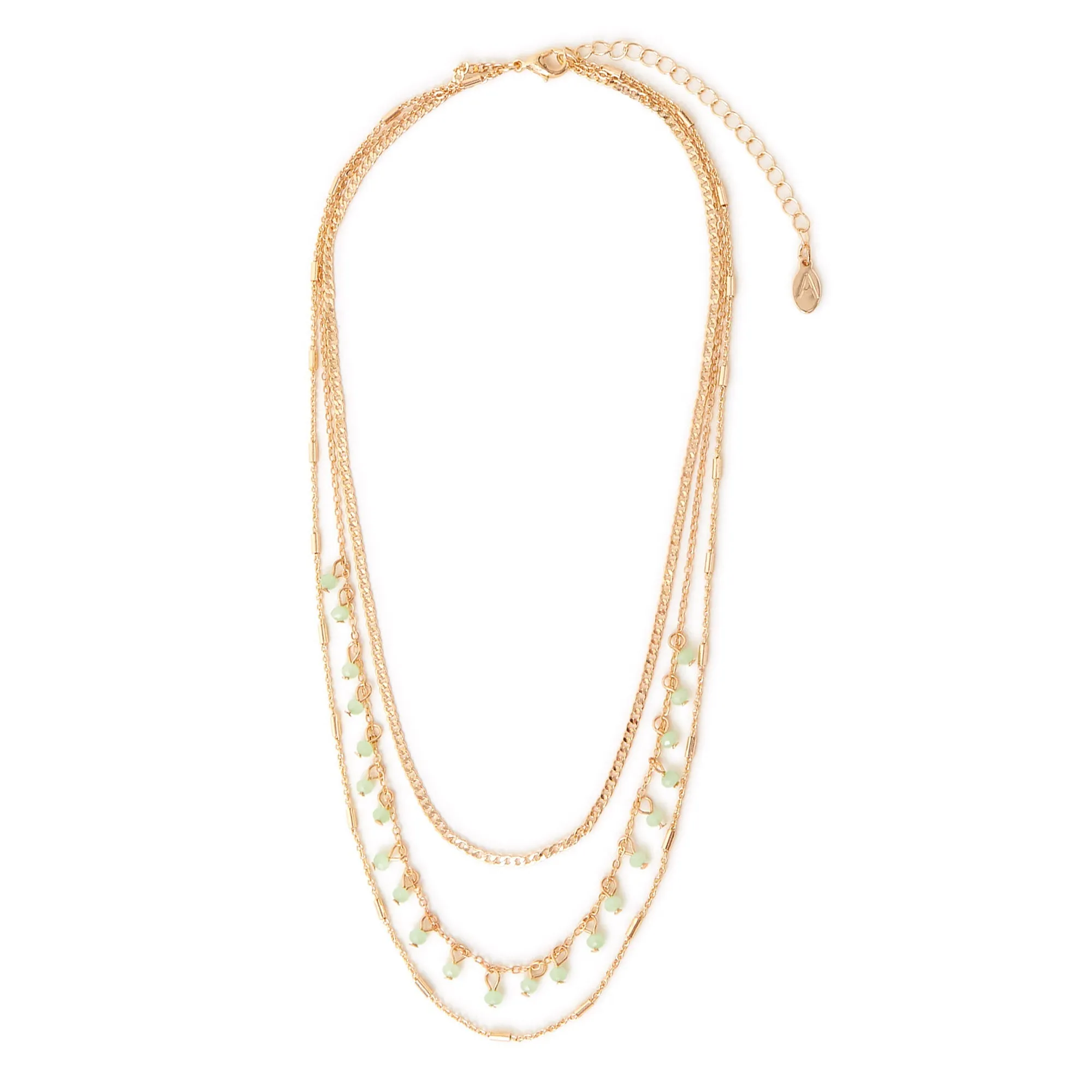 Accessorize London Women's Gold Bead And Chain Layered Necklace