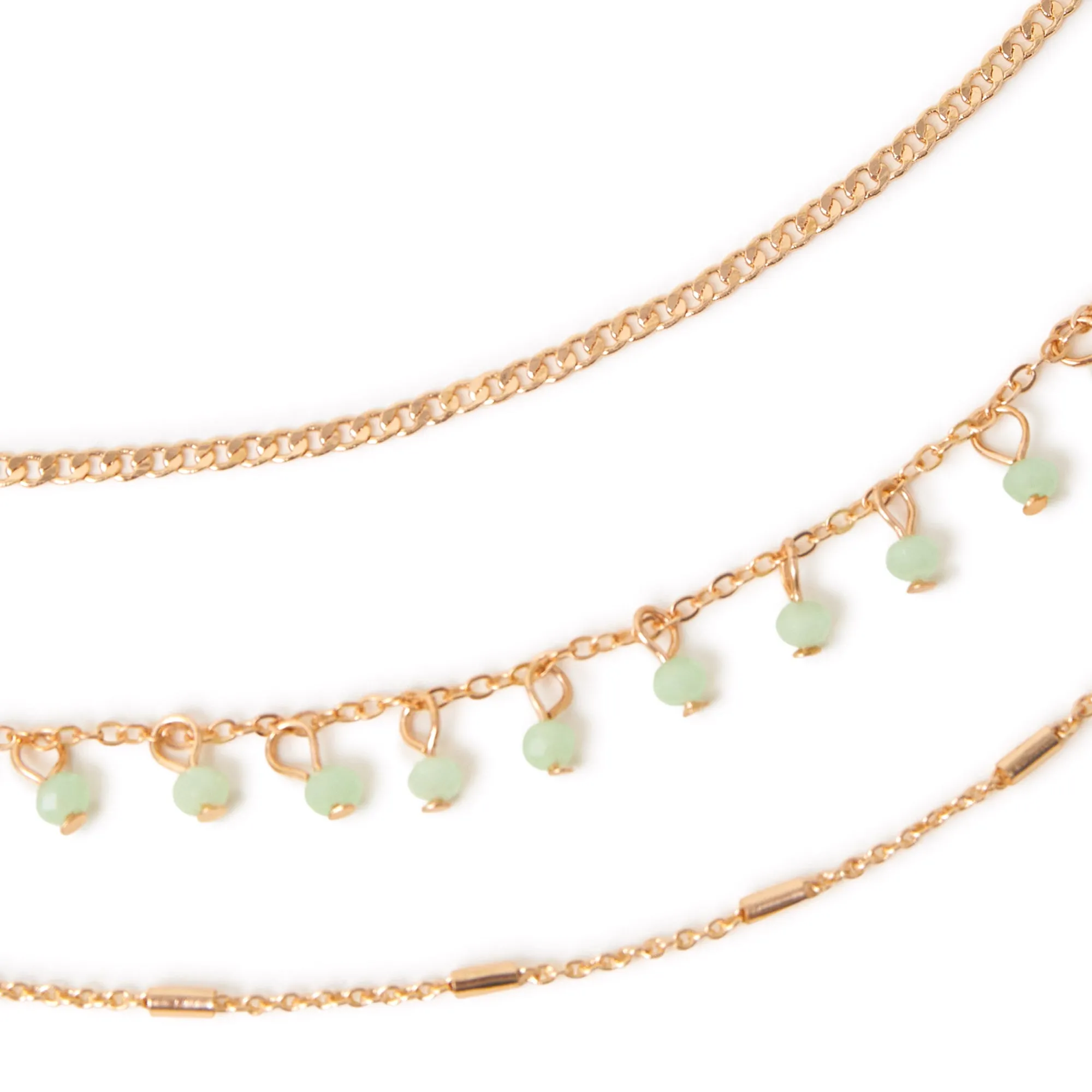 Accessorize London Women's Gold Bead And Chain Layered Necklace