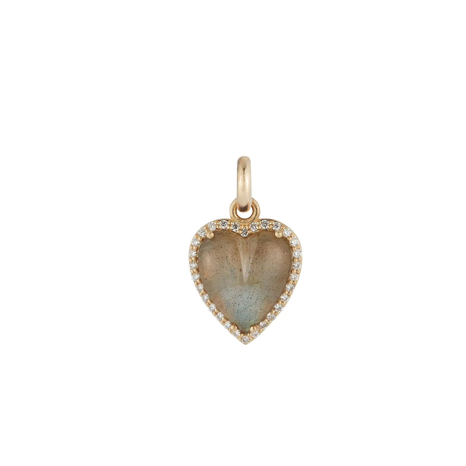 Alana Heart Charm - Labradorite and Diamond