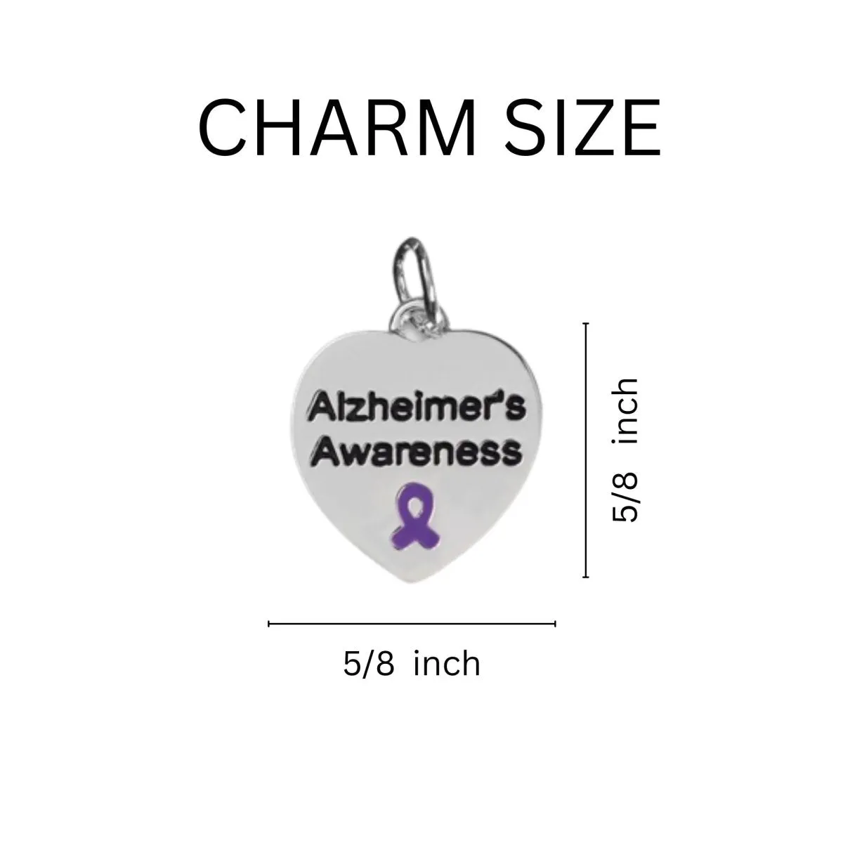 Alzheimer's Awareness Heart Earrings
