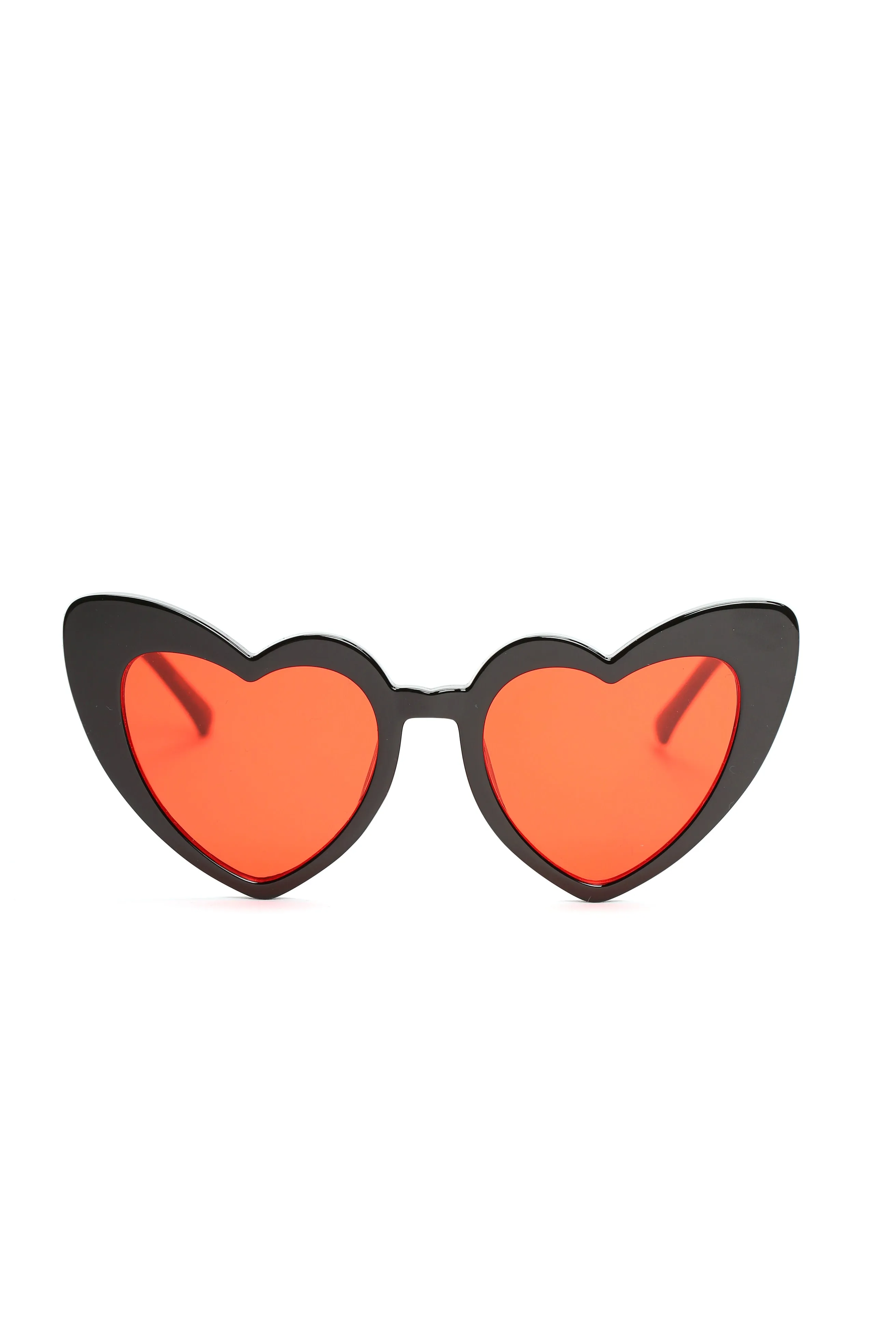 Appreciate The Heart Sunglasses - Black/Red