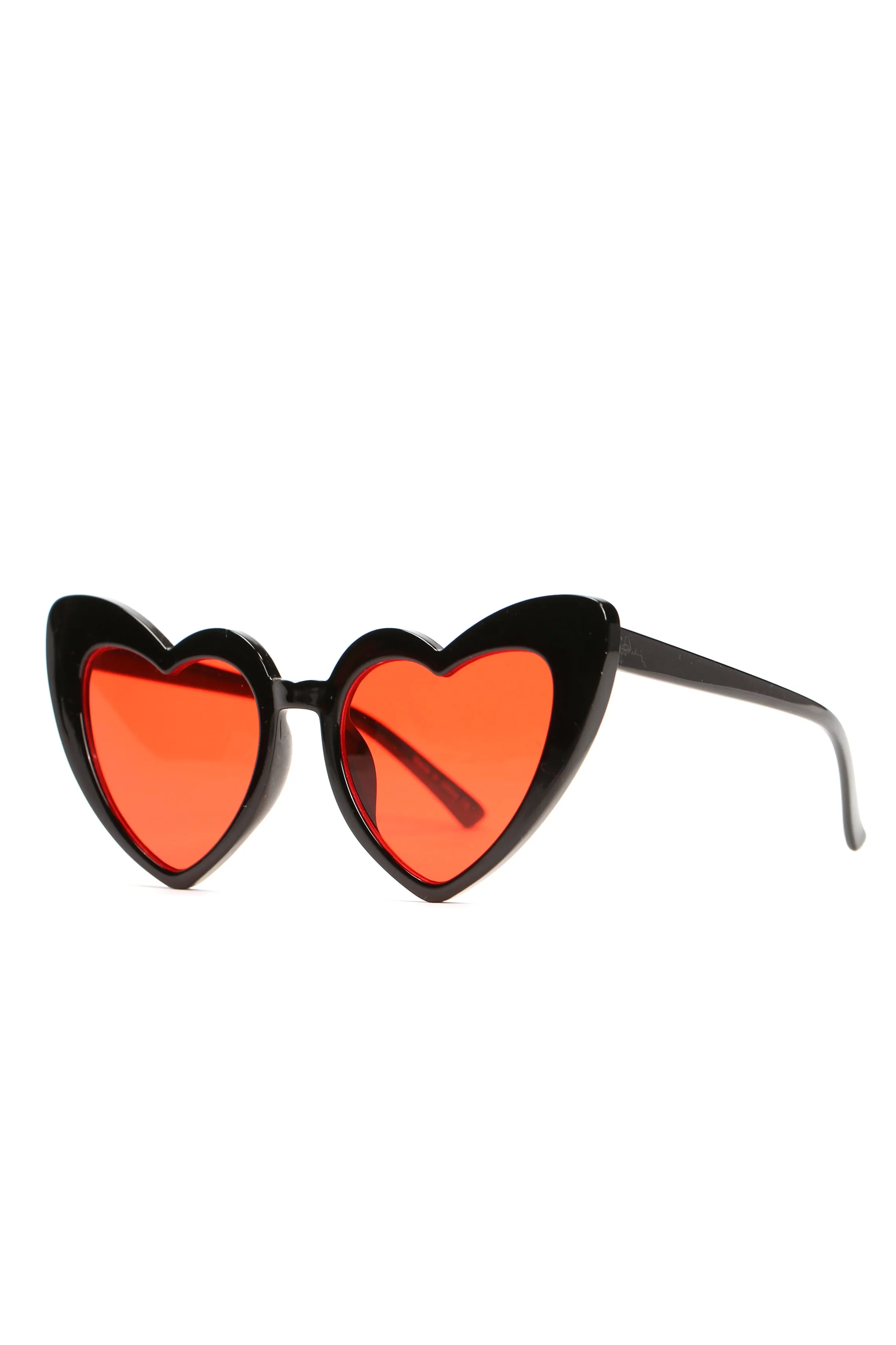 Appreciate The Heart Sunglasses - Black/Red