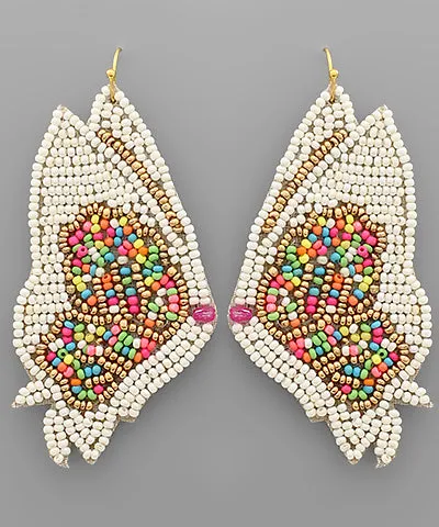 Beaded Butterfly Earring