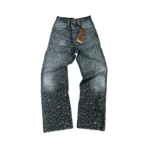 Birth Of Royal Child 3D Swarovski Boro Denim - Black