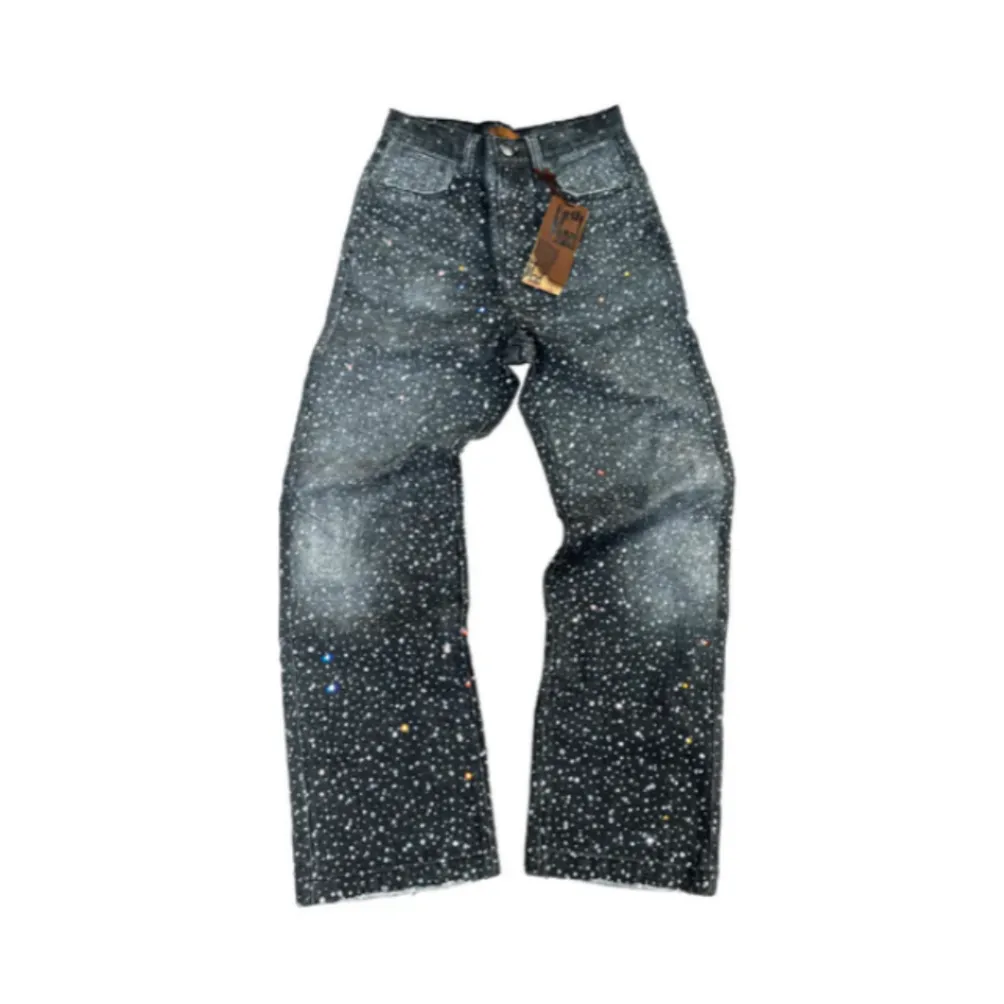 Birth Of Royal Child 3D Swarovski Boro Denim - Black