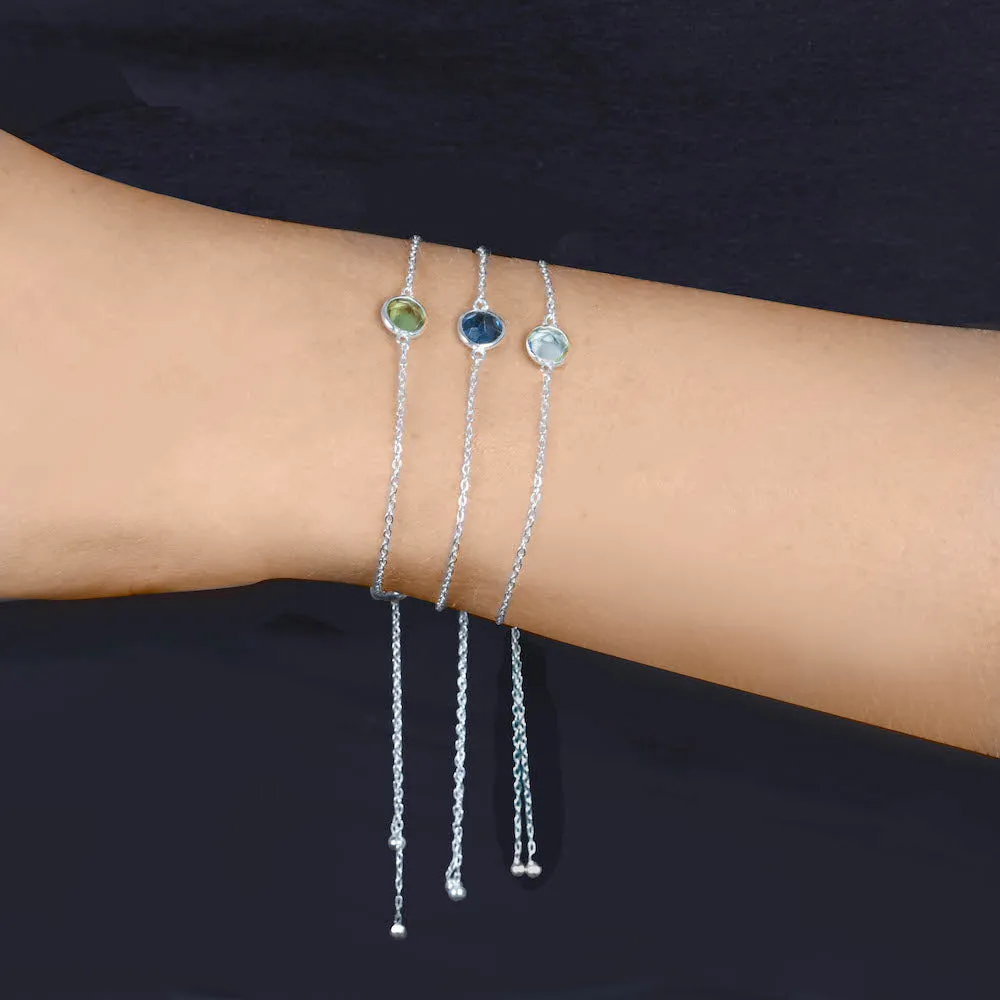 Birthstone Solitaire Bracelet- June Freshwater Pearl