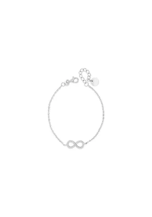 Bracelet With Centre Infinity - Silver