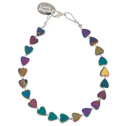 Carrie Elspeth Rainbow Haematite Hearts Bracelet