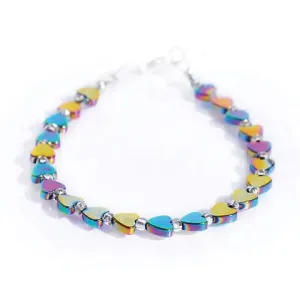 Carrie Elspeth Rainbow Haematite Hearts Bracelet