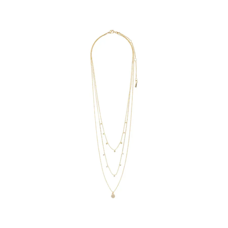 Chayenne Recycled Crystal Necklace - Gold Plated