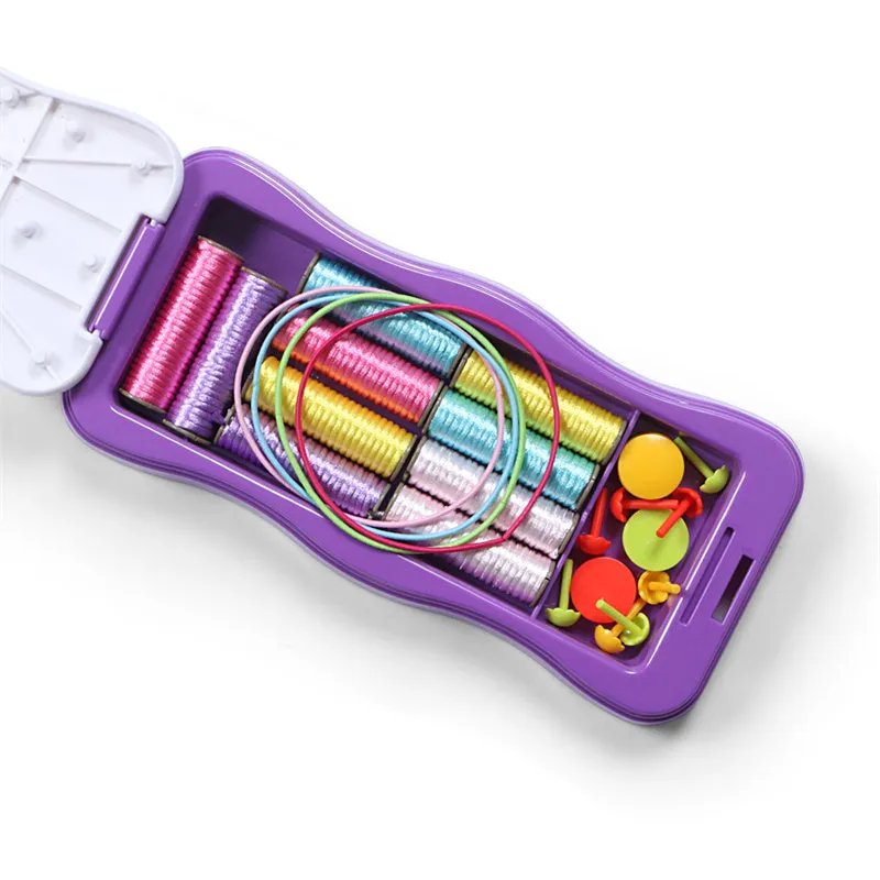 Children's Hand Rope Knitter DIY Handmade Colorful Elastic Bracelet Set