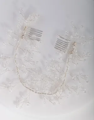 Clear Beaded Hair Vine