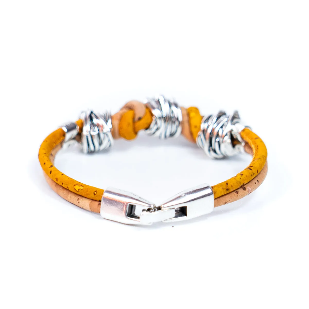 Colorful cork vegan handmade jewelry BR-220-MIX-5