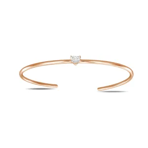 Corina Solitaire Diamond Cuff Bangle