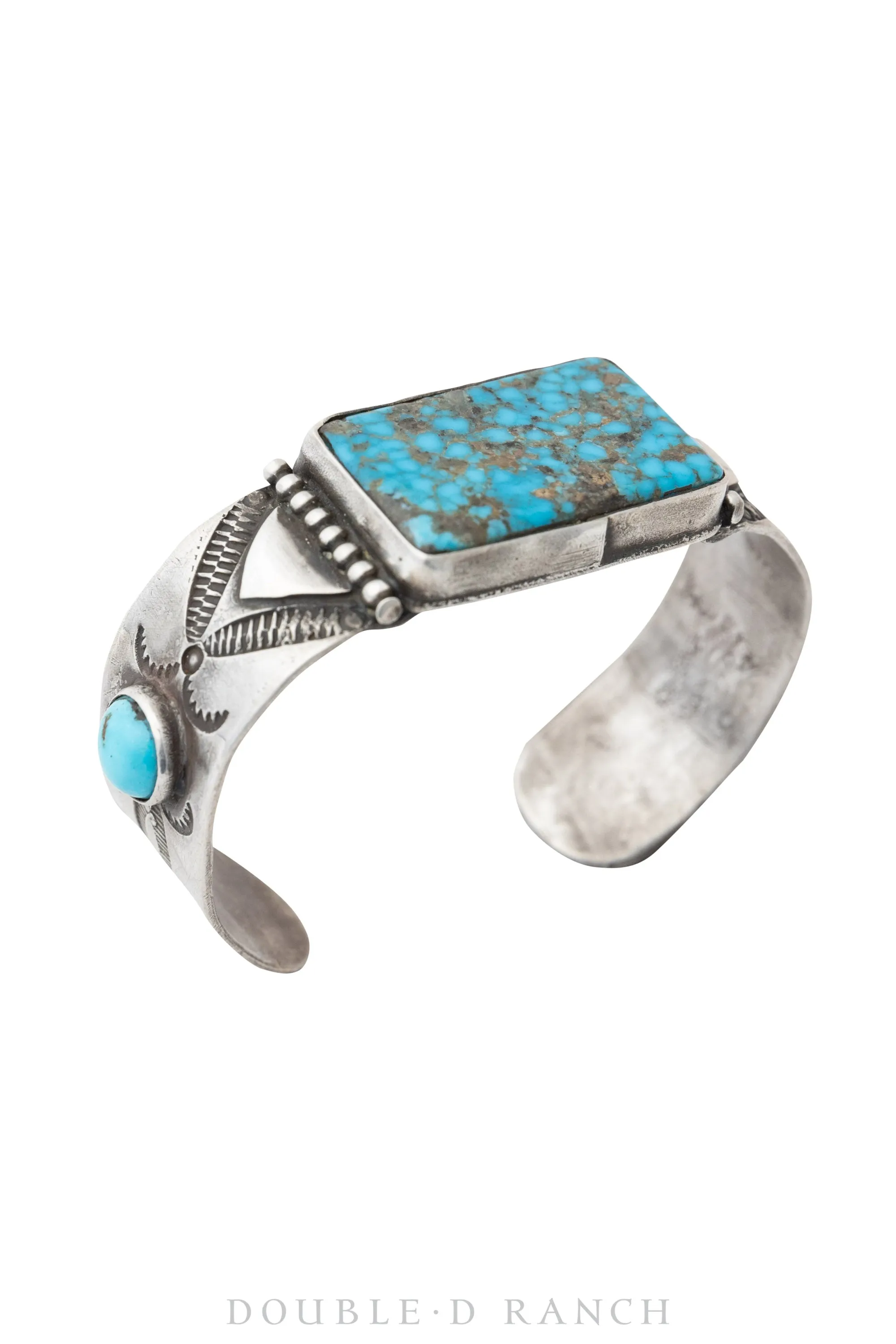 Cuff, Natural Stone, Turquoise, High Matrix, Vintage '40s, 3350