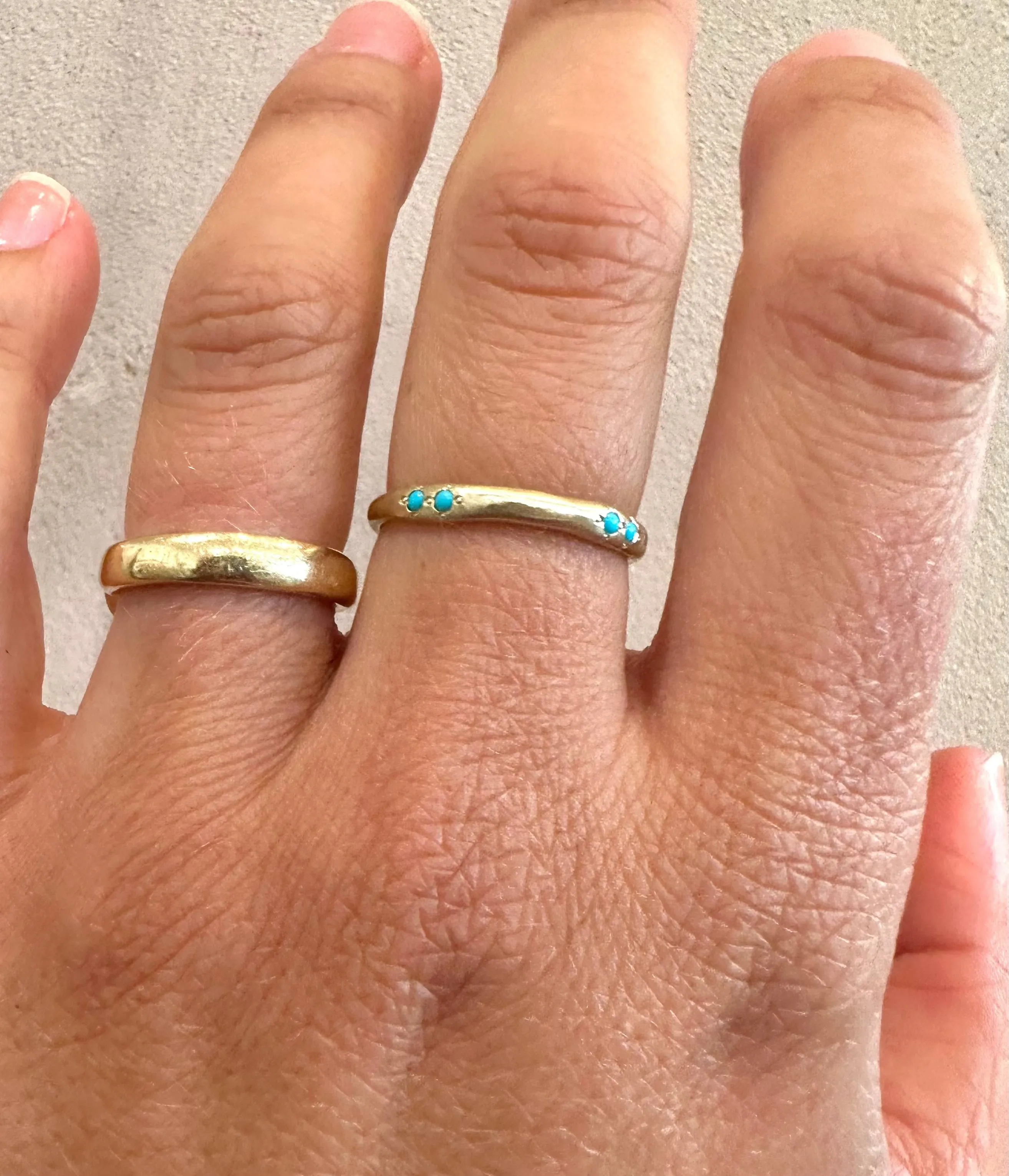 Delicate Wavy Band - Turquoise Pairs