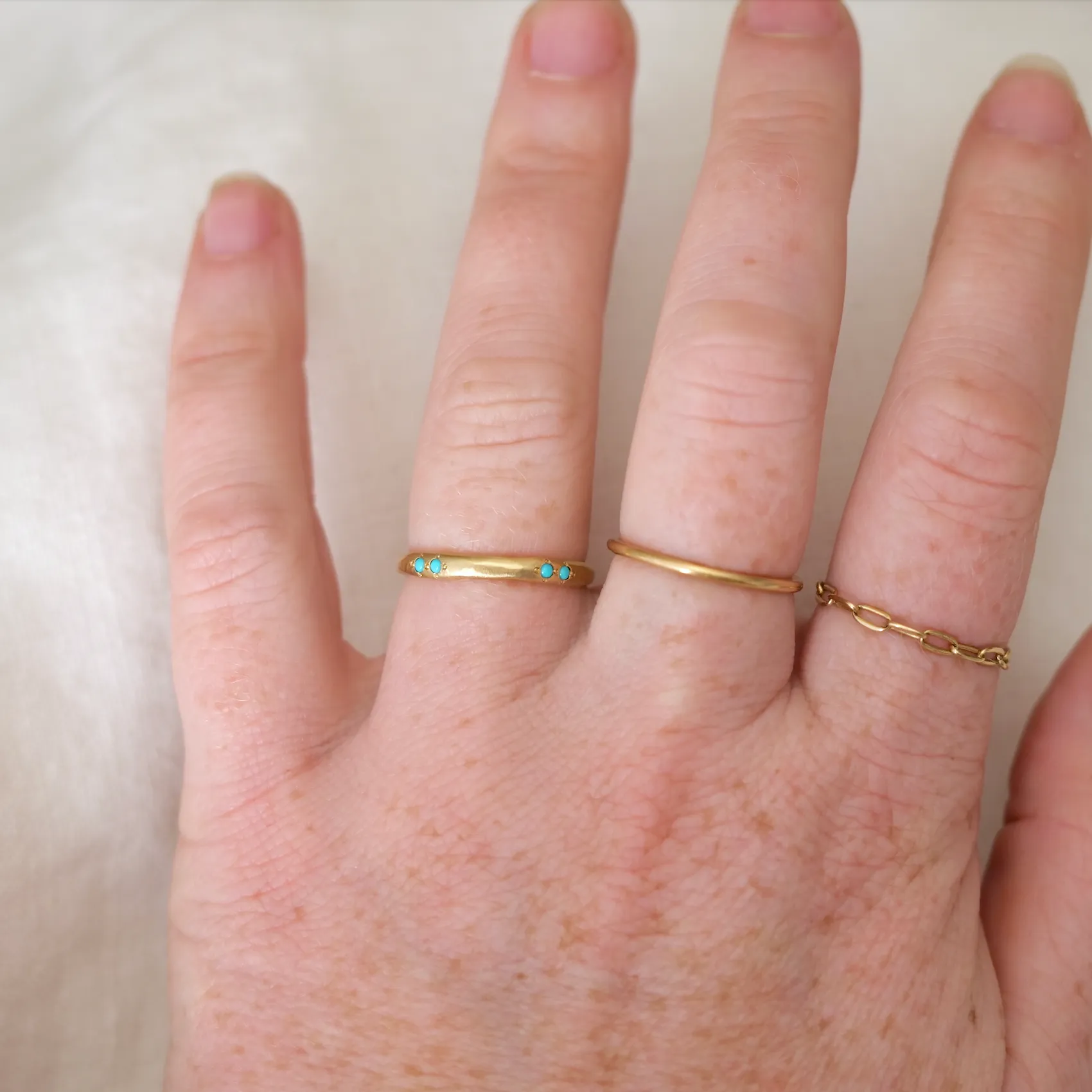 Delicate Wavy Band - Turquoise Pairs