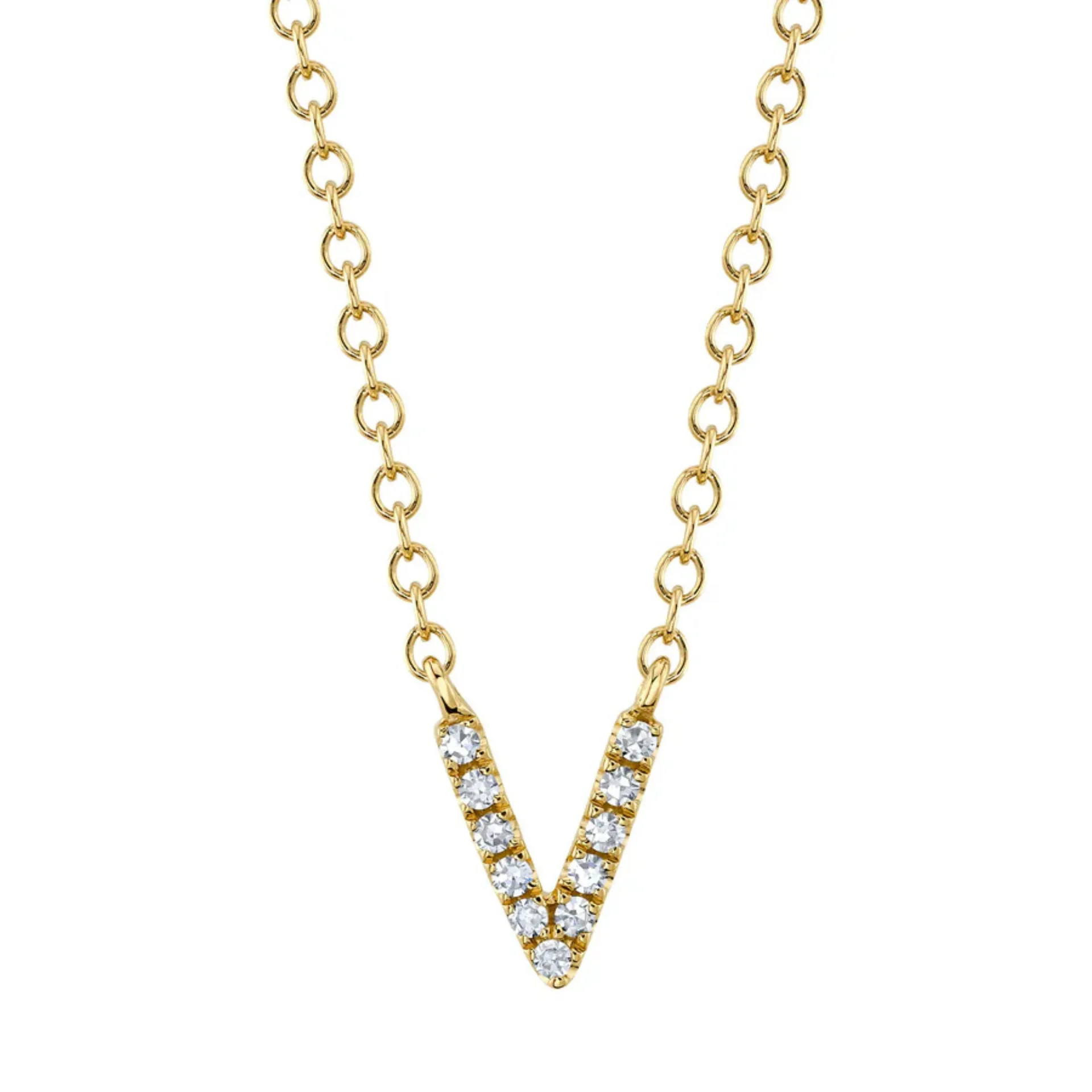 Diamond Initial Necklace