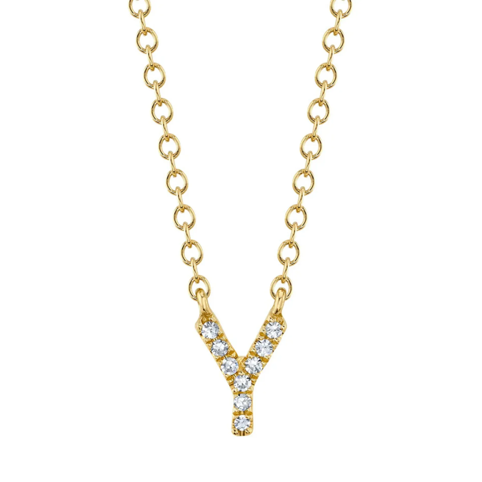 Diamond Initial Necklace