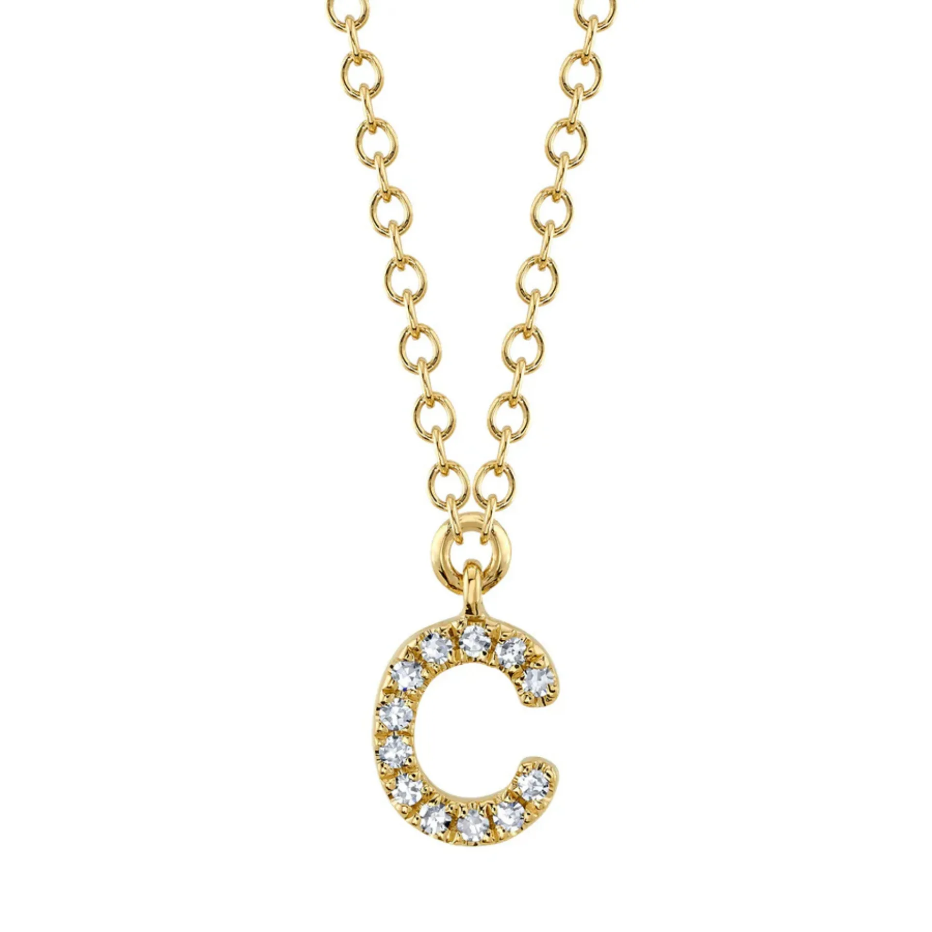 Diamond Initial Necklace