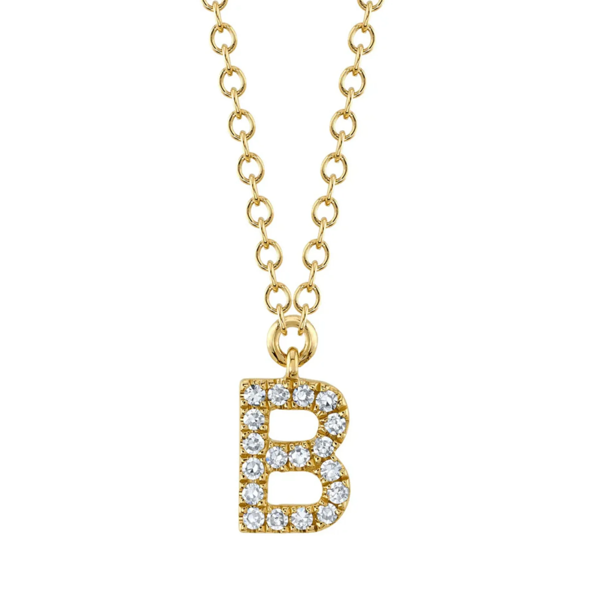 Diamond Initial Necklace