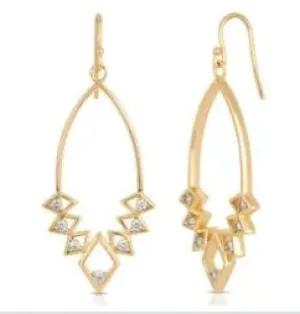 Diamond Marquise Hoops