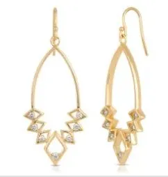 Diamond Marquise Hoops