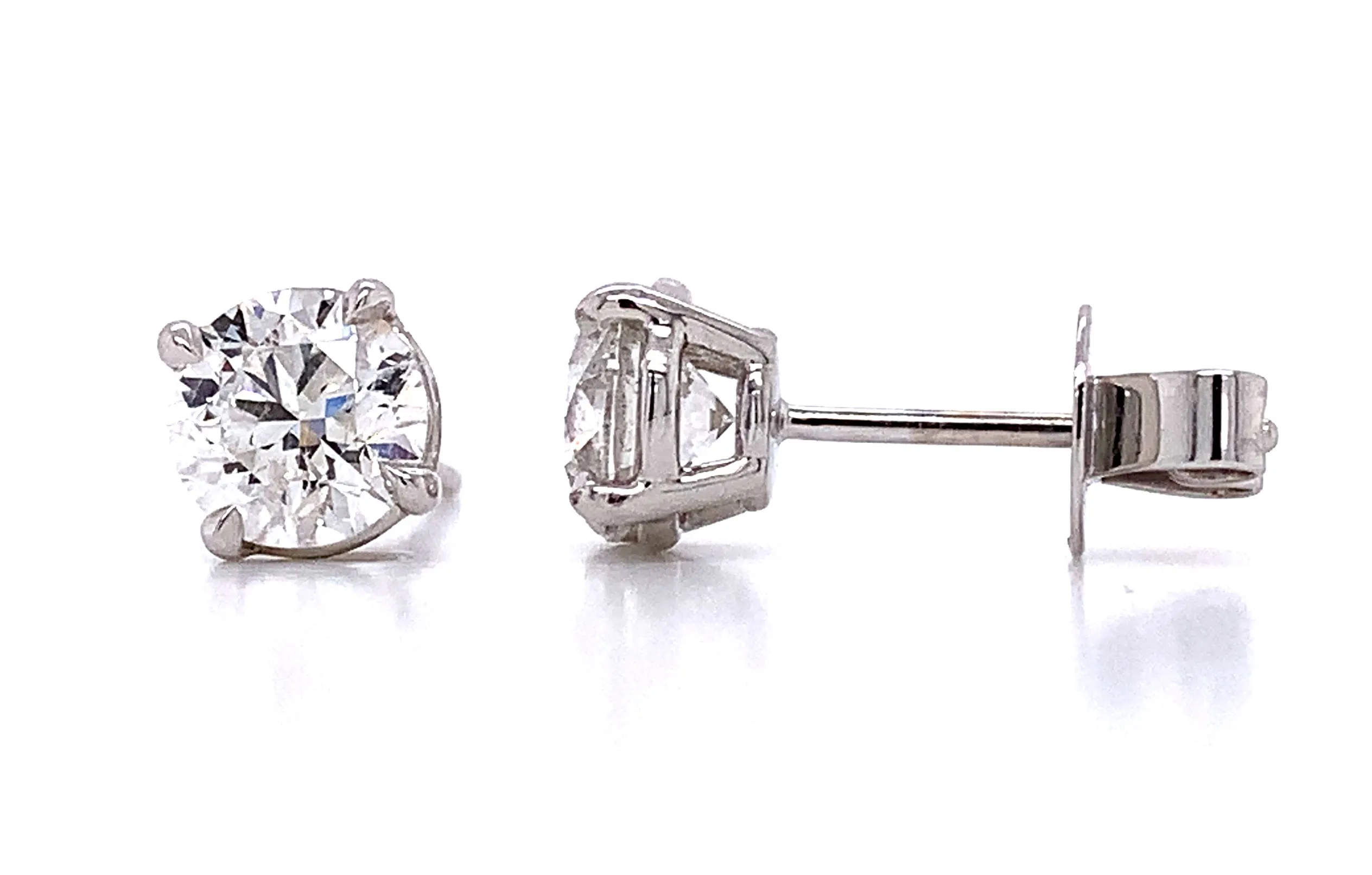 Diamond Studs 2.32ct Push Back