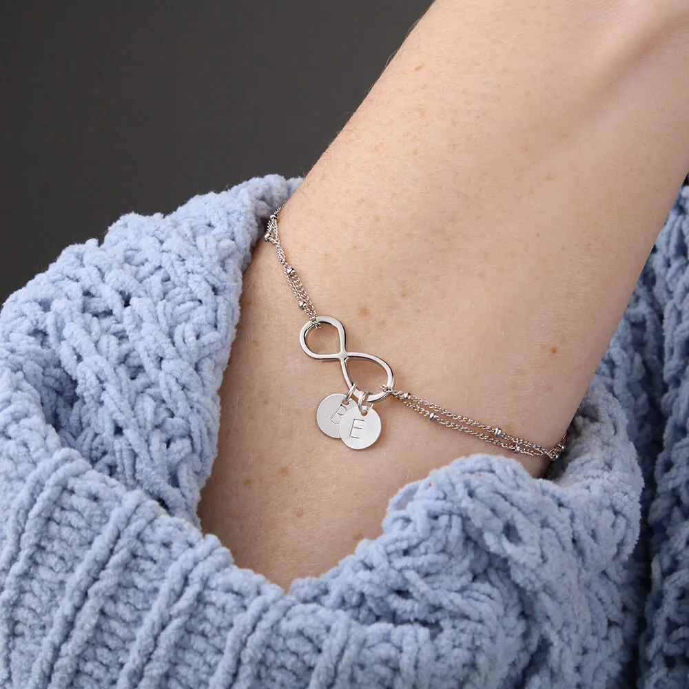Dog Mama Infinity Bracelet 14k White Gold overlay or 18k Gold overlay Gift