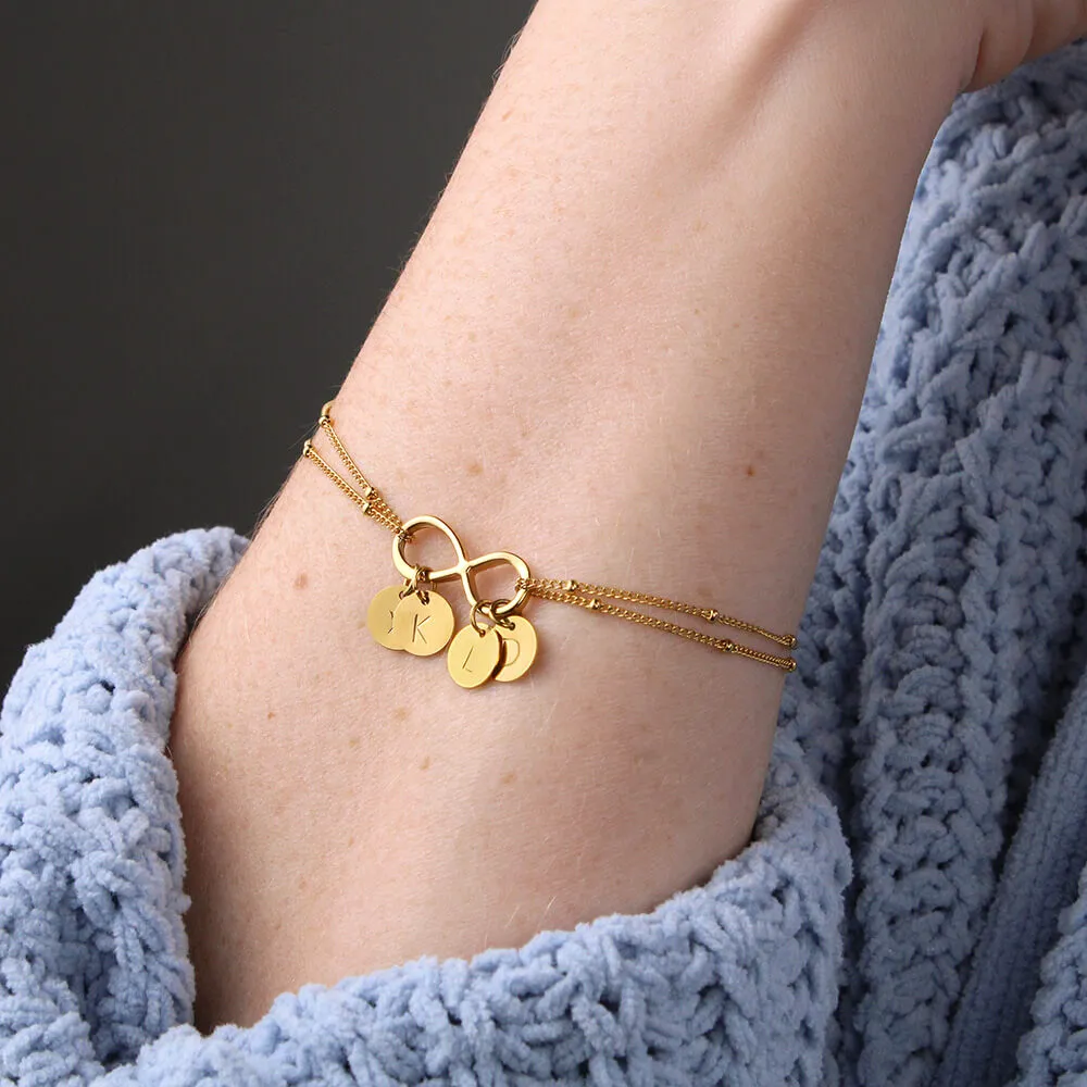 Dog Mama Infinity Bracelet 14k White Gold overlay or 18k Gold overlay Gift