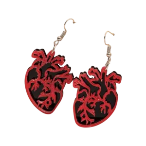 Earrings - Anatomical heart drops