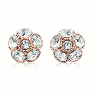Eclipse Sterling Silver & Rose Gold Plated Stud Earrings