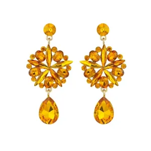 Eye-Catching Orange Sparkle Earrings - Make a Statement