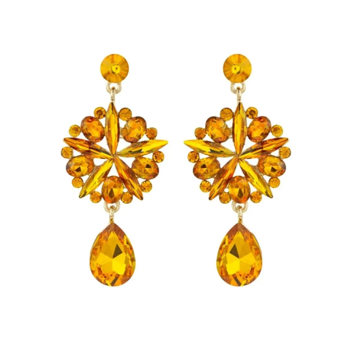 Eye-Catching Orange Sparkle Earrings - Make a Statement