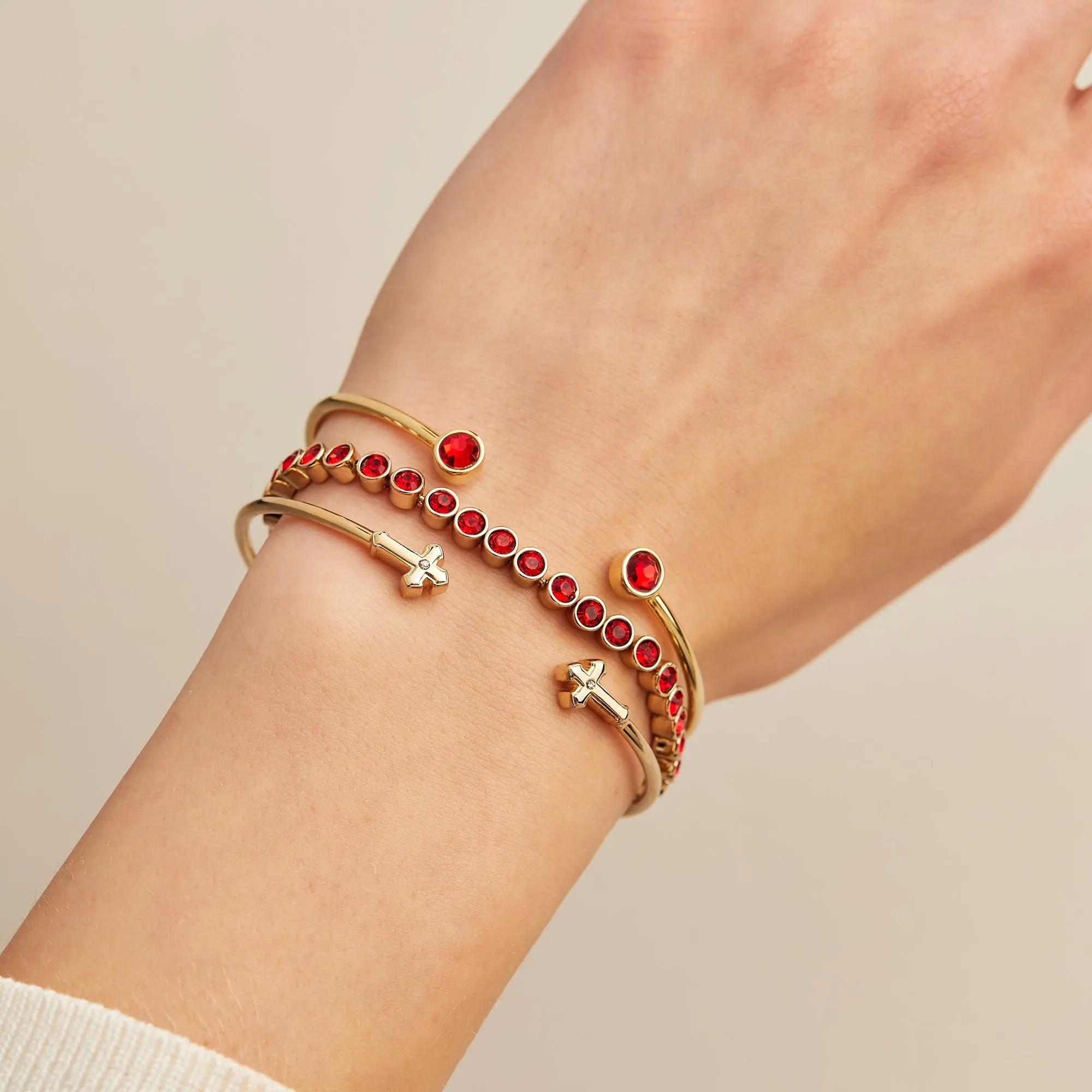 Flex Cuff Bracelet, Ruby