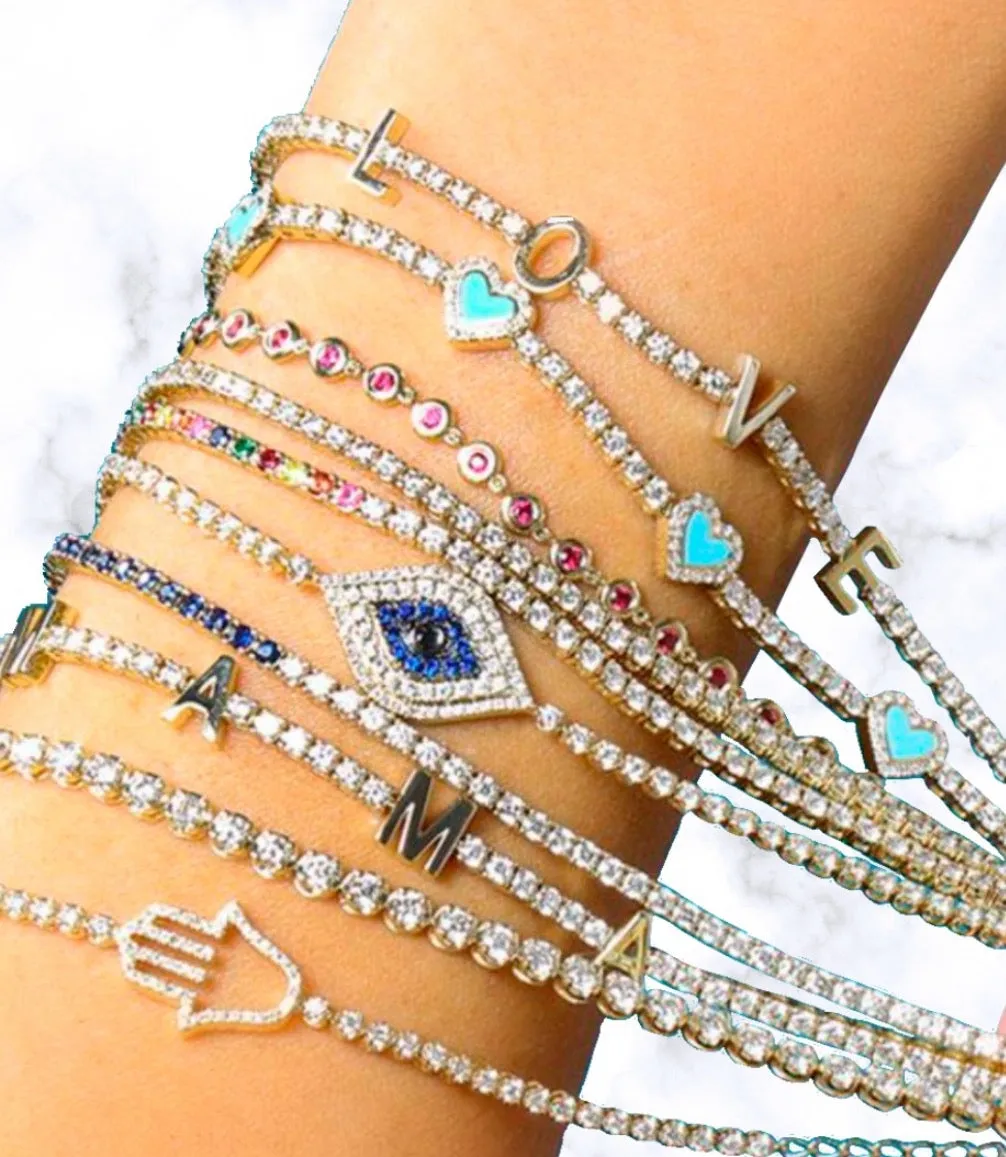 Hamsa Hand Tennis Bracelet