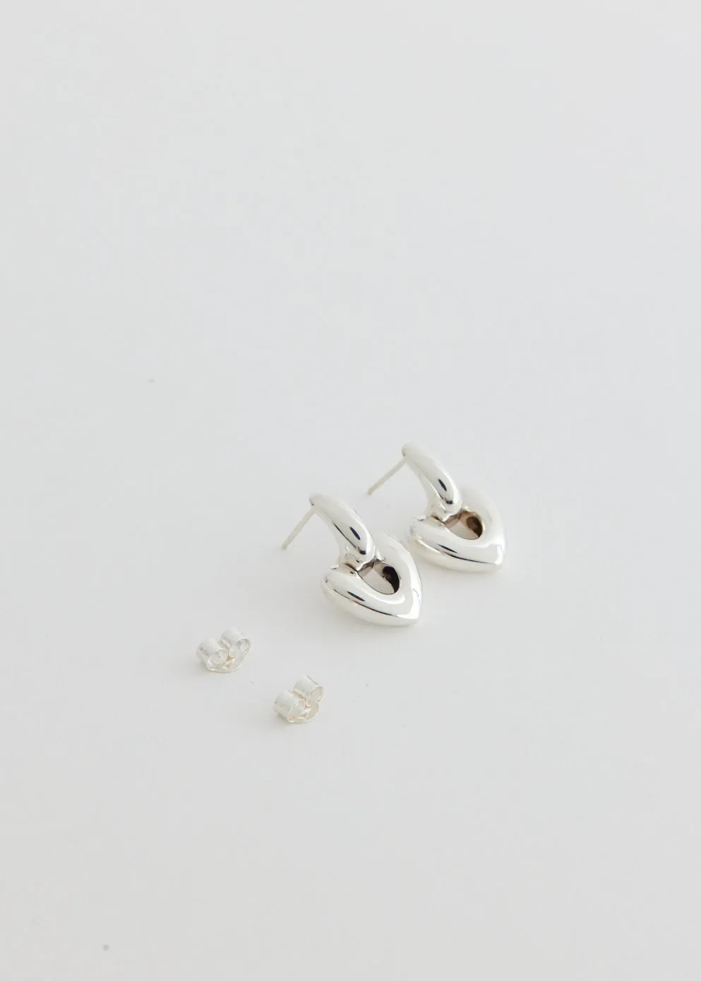 Heart Drop Earrings Small