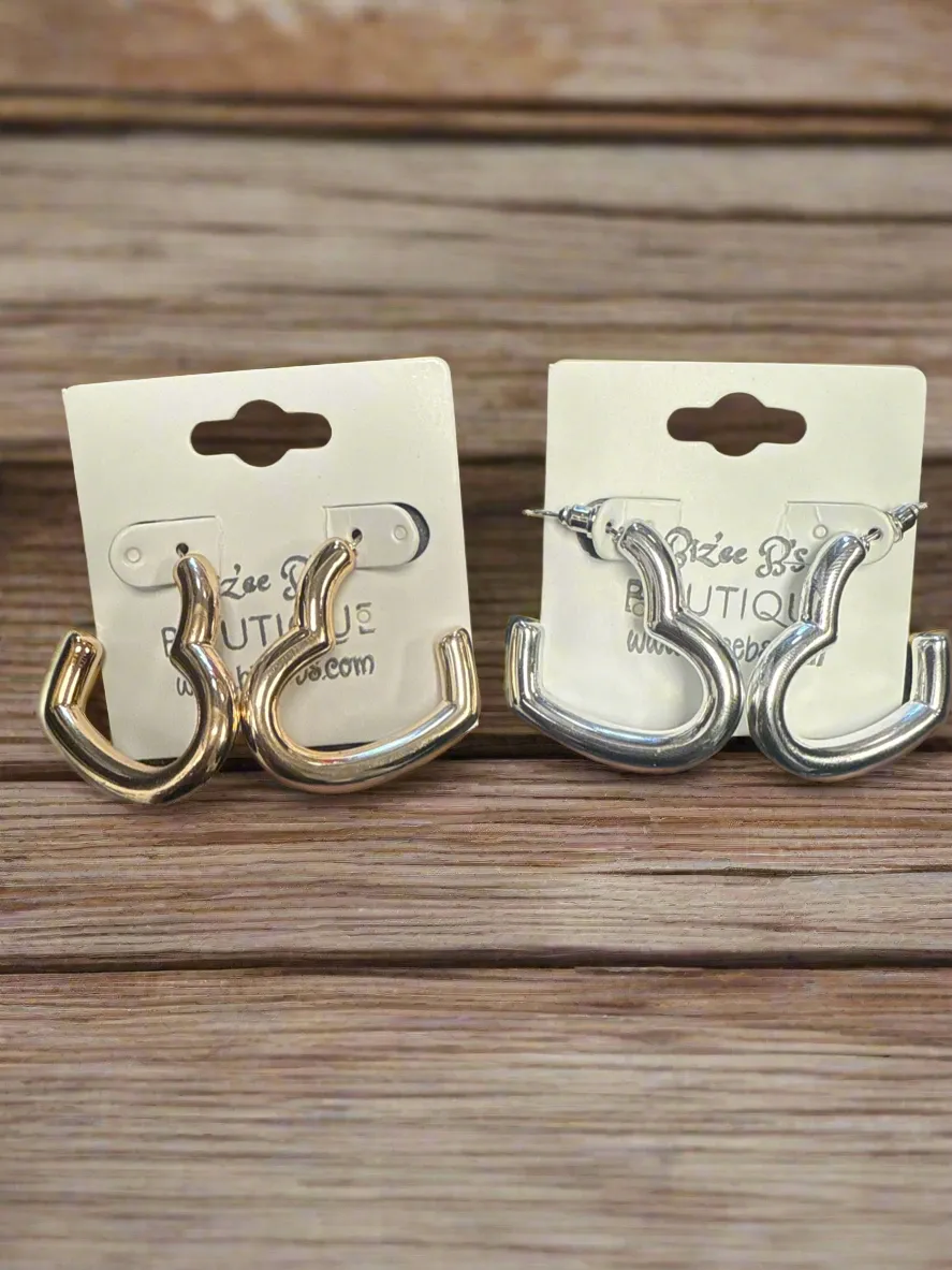 Heart Shaped Hoop Earrings