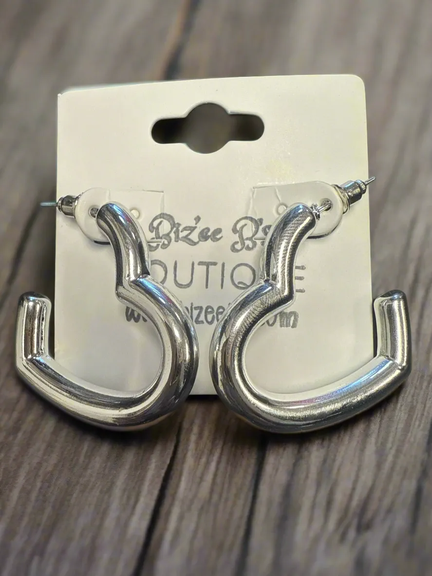 Heart Shaped Hoop Earrings