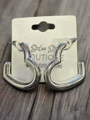 Heart Shaped Hoop Earrings