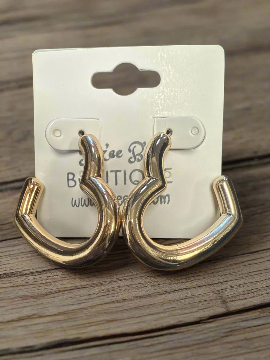 Heart Shaped Hoop Earrings