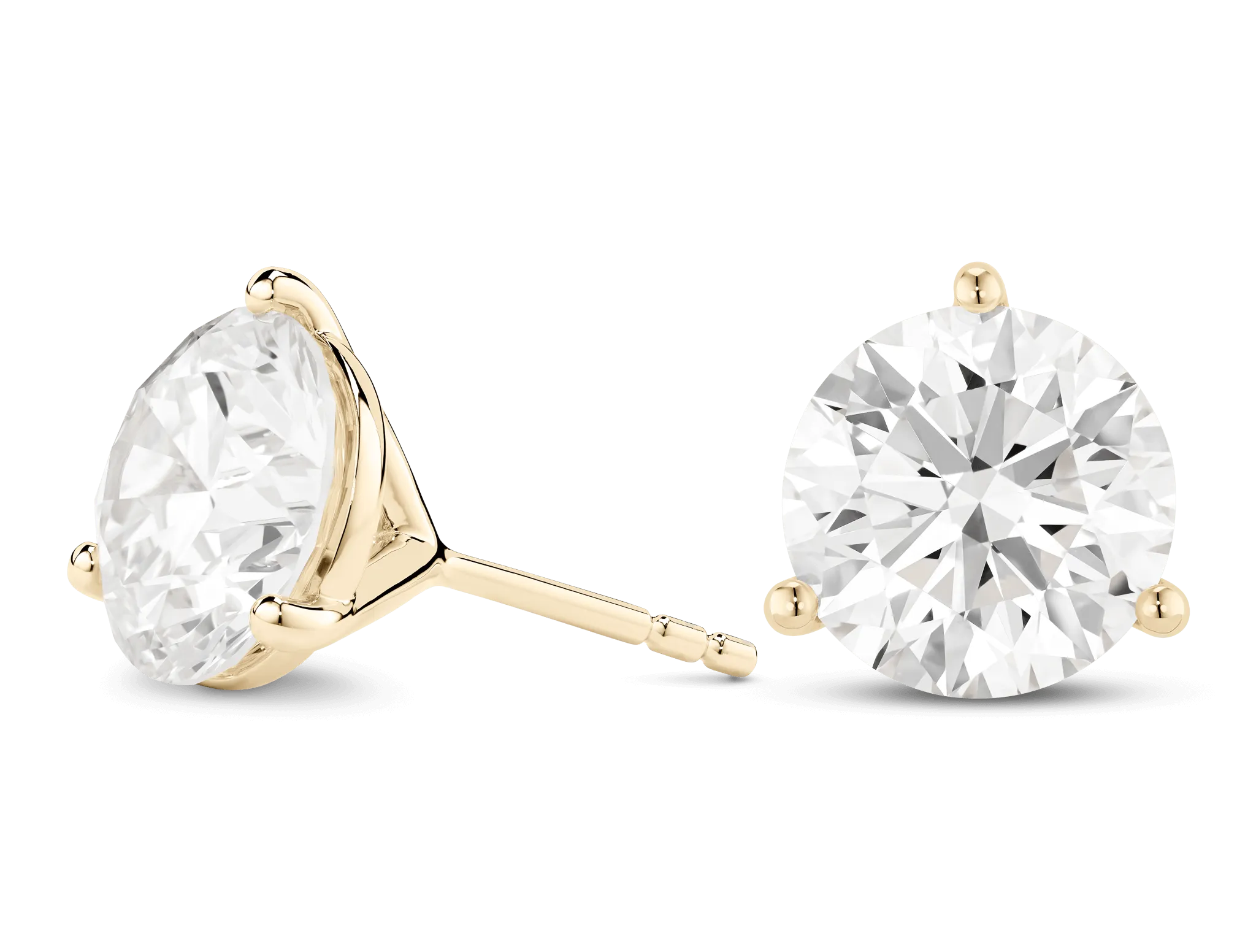 Lab-Grown Diamond 5ct. tw. Round Brilliant Solitaire Studs | White